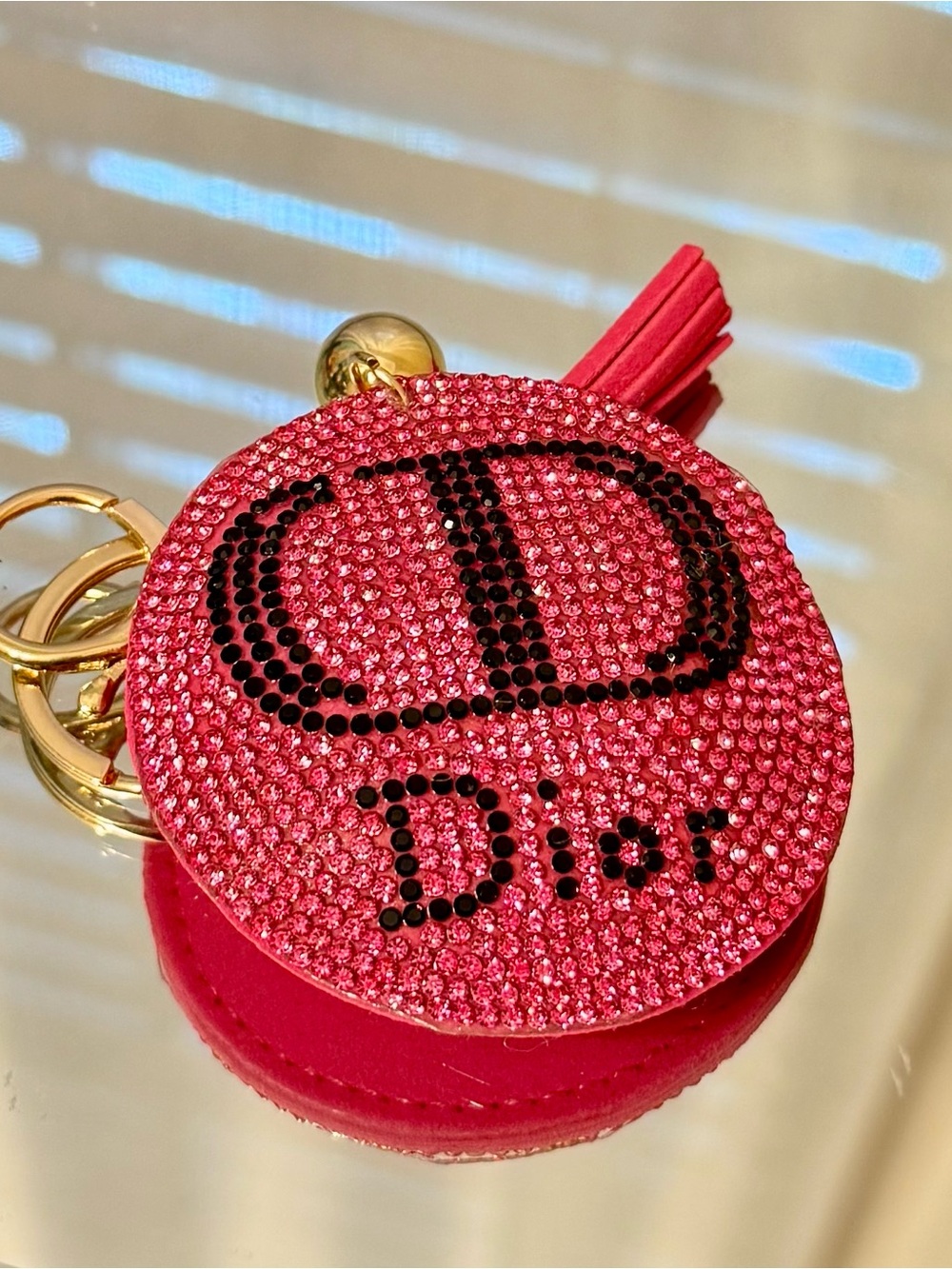 New Hot Pink Keychain/Bag Charm